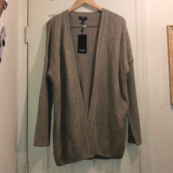 NWT Jones New York - Beige Cardigan Sweater - Large - Picture 8 of 13